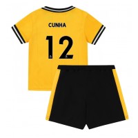 Wolves Matheus Cunha #12 Hjemme Trøje Børn 2023-24 Kortærmet (+ Korte bukser)